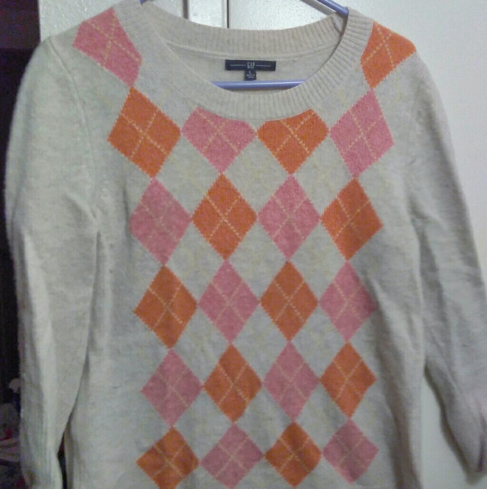 GAP Wool Sweater.  Argyle